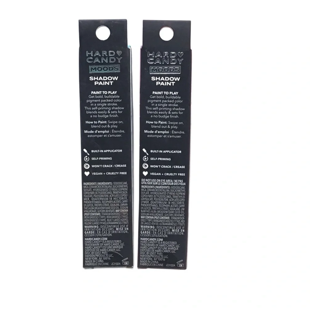 (2) Hard Candy Moods Shadow Paint, Matte Cream Eye Shadow & Primer- Hype, Babe